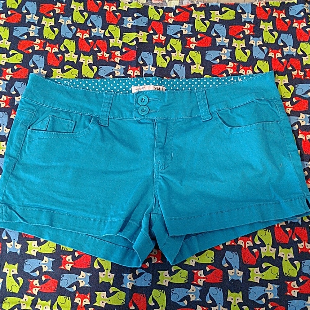 YMI sz 11 bright blue hot shorts.